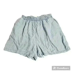 Ladies blue paper bag shorts!